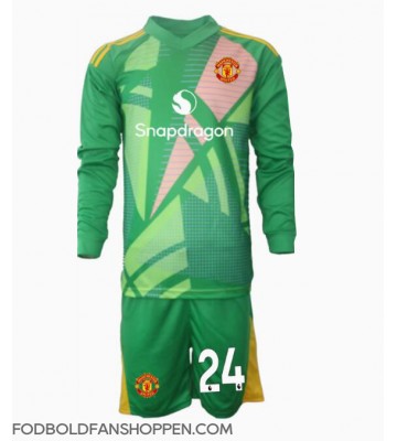 Manchester United Andre Onana #24 Målmand Tredjetrøje Børn 2024-25 Langærmet (+ Korte bukser)